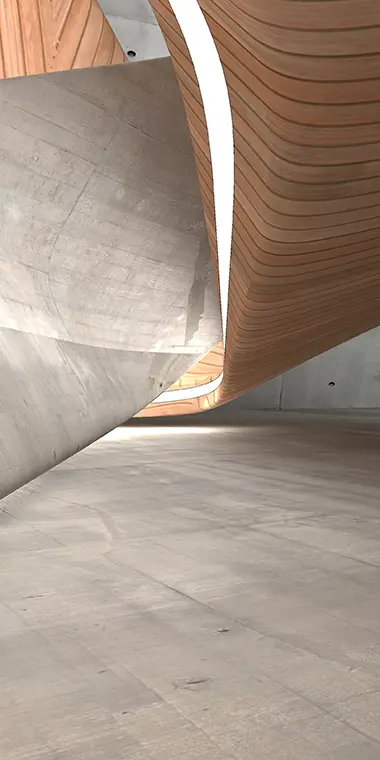 Hybride Bauweise mit Stahlbeton und Holz